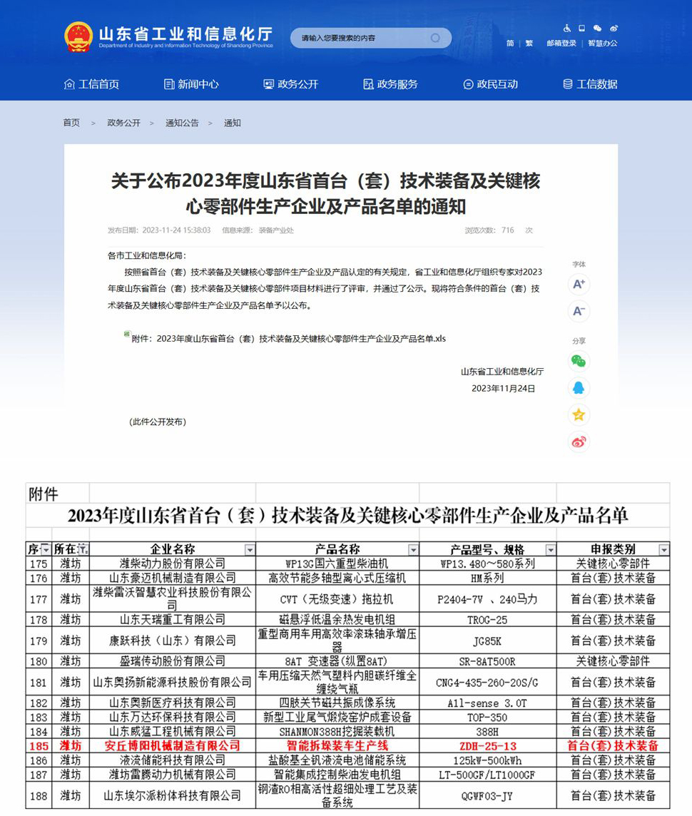 祝贺门徒娱乐“智能拆垛装车线”入选省首台套技术装备